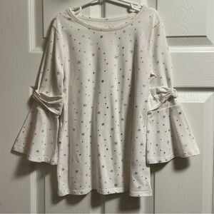 Cat & Jack White Snowflake Long Sleeve Tee